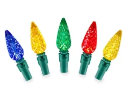 Multi-Color LED C6 Solar Light Set, 100-Lights