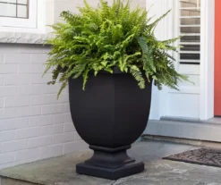 Augusta Black Tall Planter