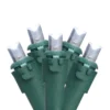 White Wide Angle LED Lights On Green Wire, 100-Lights