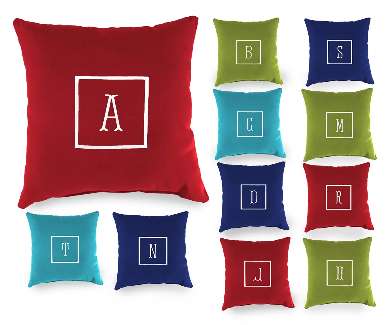 "T" Monogram Indoor/Outdoor Throw Pillow - Image 5