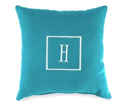 "H" Monogram Indoor/Outdoor Throw Pillow