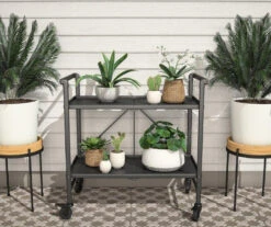 Cosco Outdoor Living Wheeled 2-Shelf Serving Cart