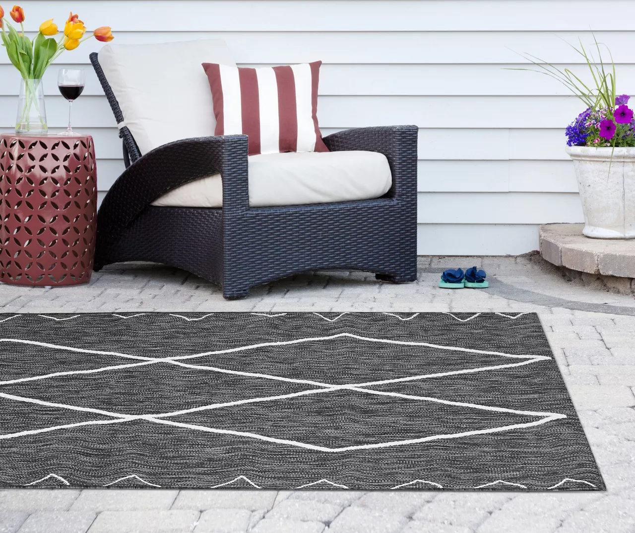 Siesta Moroccan Indoor/Outdoor Area Rug - Image 3