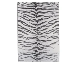 Dolce Ivory & Black Bengal Stripe Outdoor Area Rug