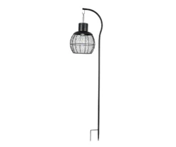 48.4" Shepherd Hook & Wire Solar Lantern Yard Stake