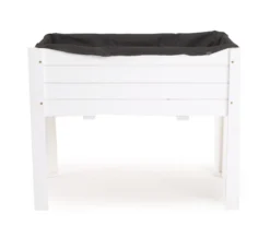 29.9" Kids White Wood Raised Garden Bed