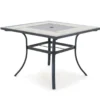Rome Wood Look Tile Patio Dining Table