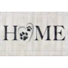 "Home" Tan Paw Print Heart Doormat, (18" X 30")