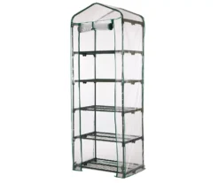 74.75" PVC & Metal 5-Tier Mini Greenhouse