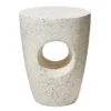Glitzhome 18" Terrazzo Look Keyhole Garden Table