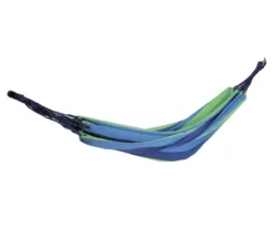 Northlight Blue & Green Stripe Woven Double Brazilian Hammock