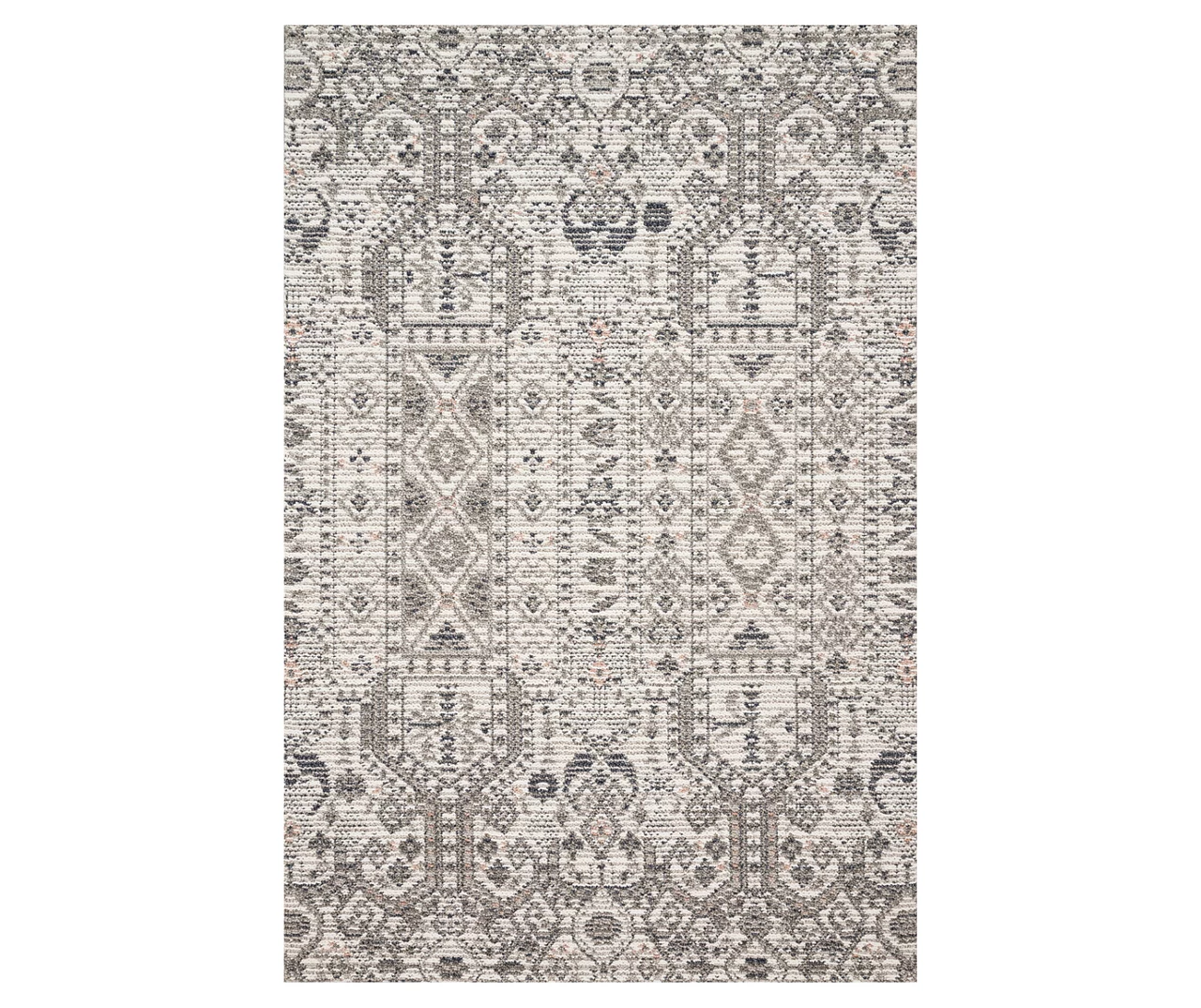 Summertime Ivory & Gray Geometric Ornamental Outdoor Area Rug