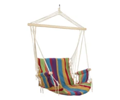 Northlight Green, Blue & Yellow Stripe Hanging Hammock Chair